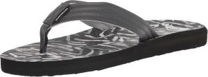 Quiksilver mens Carver Print Flip Flop Сандалии, черный