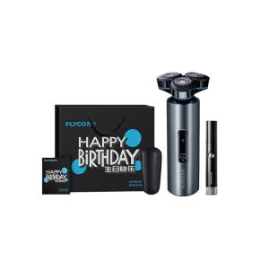 FS988 Роторная бритва Triple Blade для всего тела, моющаяся, с умной индукцией, перезаряжаемая, умная премиум FLYCO, fs988 standard+birthday gift shopping bag