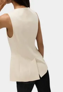 Жилет без воротника Marks & Spencer, Ecru