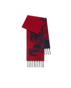 Двусторонний шерстяной шарф EKD Burberry, синий