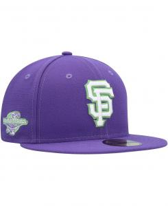 Мужская фиолетовая приталенная шляпа San Francisco Giants Lime 59FIFTY New Era