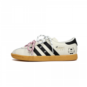 Adidas Originals Stadt Butterfly Kitten Abrasion Resistant Low top German Army Trainers Unisex Beige Black