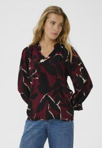 Блуза Kaffe LINDA AMBER , Windsor Wine Black Flower/Bordeaux