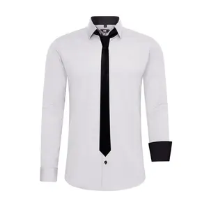 Рубашка с длинными рукавами Rusty Neal и галстуком, серый