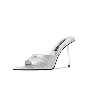 Shesrim Женские стойкие к истиранию шлепанцы Silver (9,5 см), цвет Silver (9.5CM)