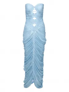 Драпированное платье миди Ana Radu, синий