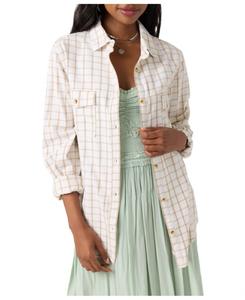 Женская фланелевая рубашка с длинными рукавами Brooks O'Neill, Winter White