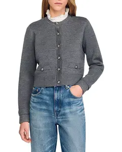 Кардиган тонкой вязки Sandro, серый