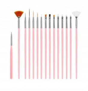 Набор кистей для нейл-арта 15 шт., Inna marka