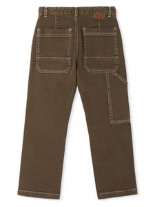 Bonpoint джинсы карго Gael прямого кроя, зеленый