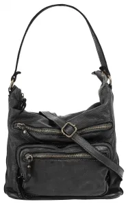 Шопер Cluty, натуральная кожа, производство Италия, черный