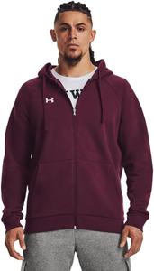 Толстовка Under Armour Rival Fleece с молнией, (600) Dark Maroon/White