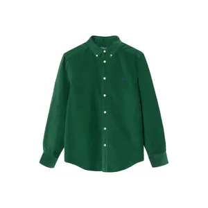 Polo Ralph Lauren Рубашка SS24 Solid Color весна-осень для детей Forest Green