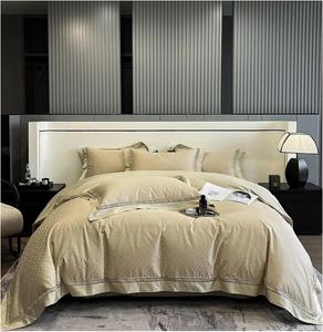 YUSIWOAL Комплект постельного белья Hollow Out с широкой каймой и жаккардом из египетского хлопка 1000TC