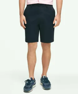 Эластичные хлопковые легкие шорты-чиносы Advantage с однотонной передней частью, длина 9 дюймов Brooks Brothers, цвет Navy
