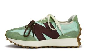 New Balance Женские кроссовки NB 327 с низким верхом, устойчивые к истиранию, бежевые, коричневые, зеленые