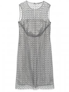 Luisa Cerano сетчатое платье мини, серый