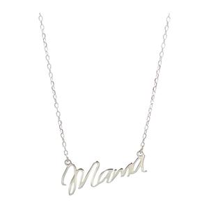 Женское колье «Мама» из серебра Bara Boheme, серебряный