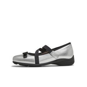 Туфли Мэри Джейн на нестандартном каблуке для женщин Teenmix, Silver