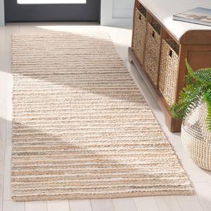 Ковер SAFAVIEH, 69 x 244 см, Cape Cod Collection, Natural/Beige, геометрический рисунок, идеально подходит для помещений с высокой проходимостью: гостиная, спальня, столовая (CAP152B)