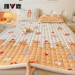 Yalu Наматрасник из молочного велюра 90 см, 3 предмета (матрасник и 2 наволочки), гипоаллергенный