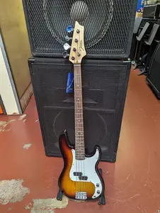 Спящий! Новый бас-гитар Johnson Sunburst Finish Precision Style - Отлично выглядит, играет и звучит!