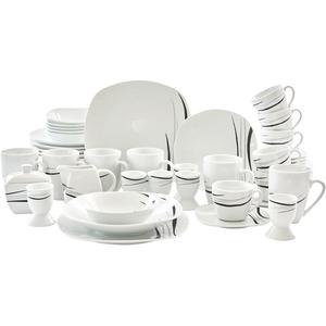 Сервиз Набор посуды, сервис Cosmos, 62 предмета, на 6 персон Retsch Arzberg, белый/серый/черный