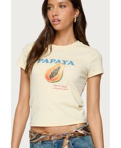 Женская футболка с изображением папайи Edikted, Yellow