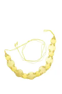 COLLEZIONE ALESSANDRO Пояс "Ракушки", пояс-ракушка для завязывания, желтый