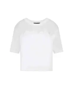 Простая белая футболка с коротким рукавом Armani Exchange, белый