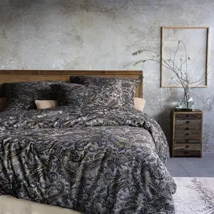 Постельное белье фланель Alpaca 8470-11 Paisley Grey 135x200 теплое Irisette