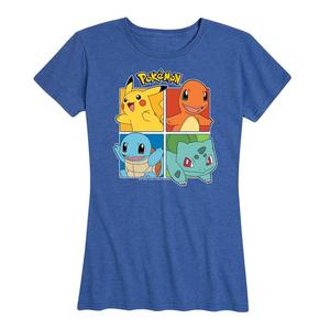 Футболка Plus с квадратным рисунком Pokemon Partner, цвет Heather Royal Blue