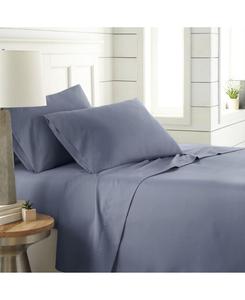 Комплект постельного белья Chic Solids Ultra Soft из 4 предметов, размер King Southshore Fine Linens, синий