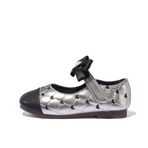 Детская кожаная обувь для детей ABCdoukids, серебряный