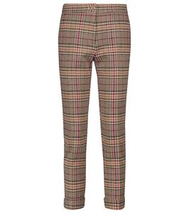 Узкие брюки из хлопка и шерсти в клетку Etro, бежевый