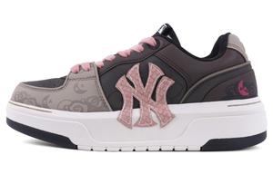 MLB Chunky Liner Abrasion Resistant Height Increasing Low top Skateboard Shoes Unisex Pink Brown