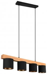 Настольная лампа P & B коричневый, черный, золотой, 75/150/12 см