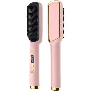 Утюжок для выпрямления волос с отрицательными ионами, бережный для волос, домашний, для ленивой завивки KF 555 ZHIYILIANGPIN, розовый