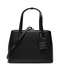 Сумка шоппер Dkny Yorkville кожаная, черный