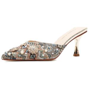 City camel Женские тапочки с закрытым носком на резиновой подошве абрикос, цвет Apricot