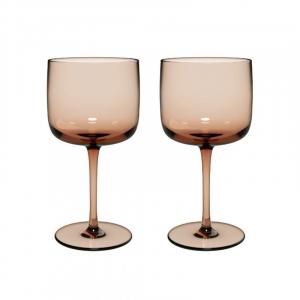 Набор стеклянных глиняных бокалов для вина Like 2 шт like. by Villeroy & Boch, коричневый