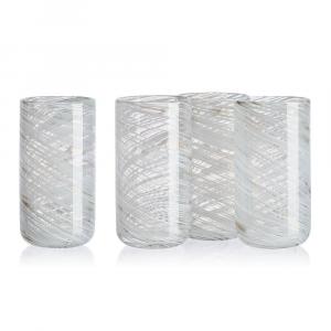 Набор стаканов для бокалов Mikasa Color Swirl Grey, 4 предмета, серый