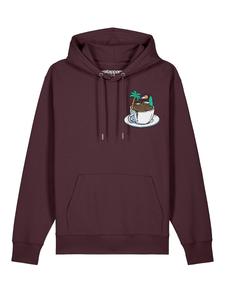 Толстовка Watapparel Coffee Waves, Wine Red