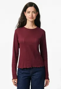 Футболка с длинными рукавами pcmarie oneneck poin noos Pieces, Tawny Port