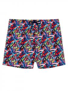 HOM Плавки-шорты Beach Boxer Idylle с принтом Multico