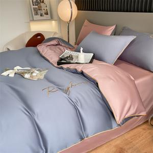 Yalu Пододеяльник 220х240 см из хлопка Синьцзян, 60s, цвет Light Luxury - Purple Gray Pink