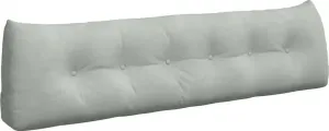 Подушка для спины светло-серая 180 x 24 x 50 см, бархат vidaXL