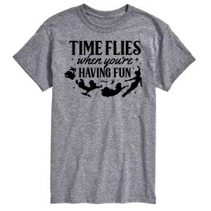 Футболка с рисунком Disney's Peter Pan Big & Tall Time Flies License, серый