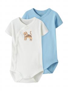 NAME IT Комбинезон 'NBMVACION' в светло-голубом и белом цветах