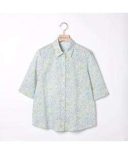 Рубашка с волнообразным воротником и принтом "Свобода" от Rous